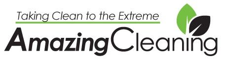 AmazingCleaning logo with green leaf and tagline “Taking Clean to the Extreme”