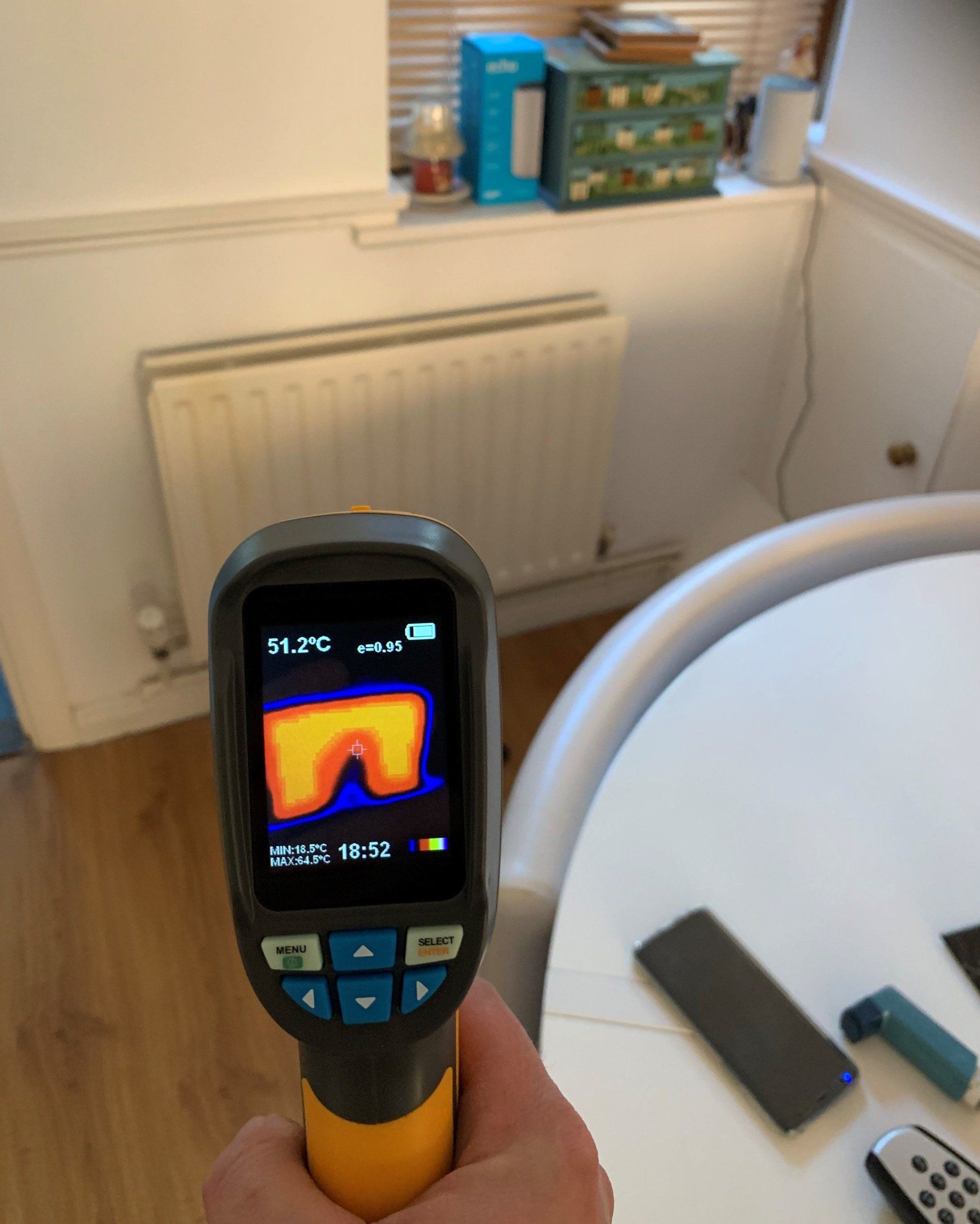 Radiator being power flushed