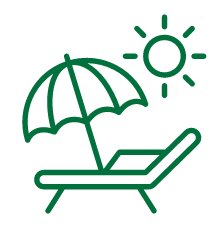 chair and umbrella on deck