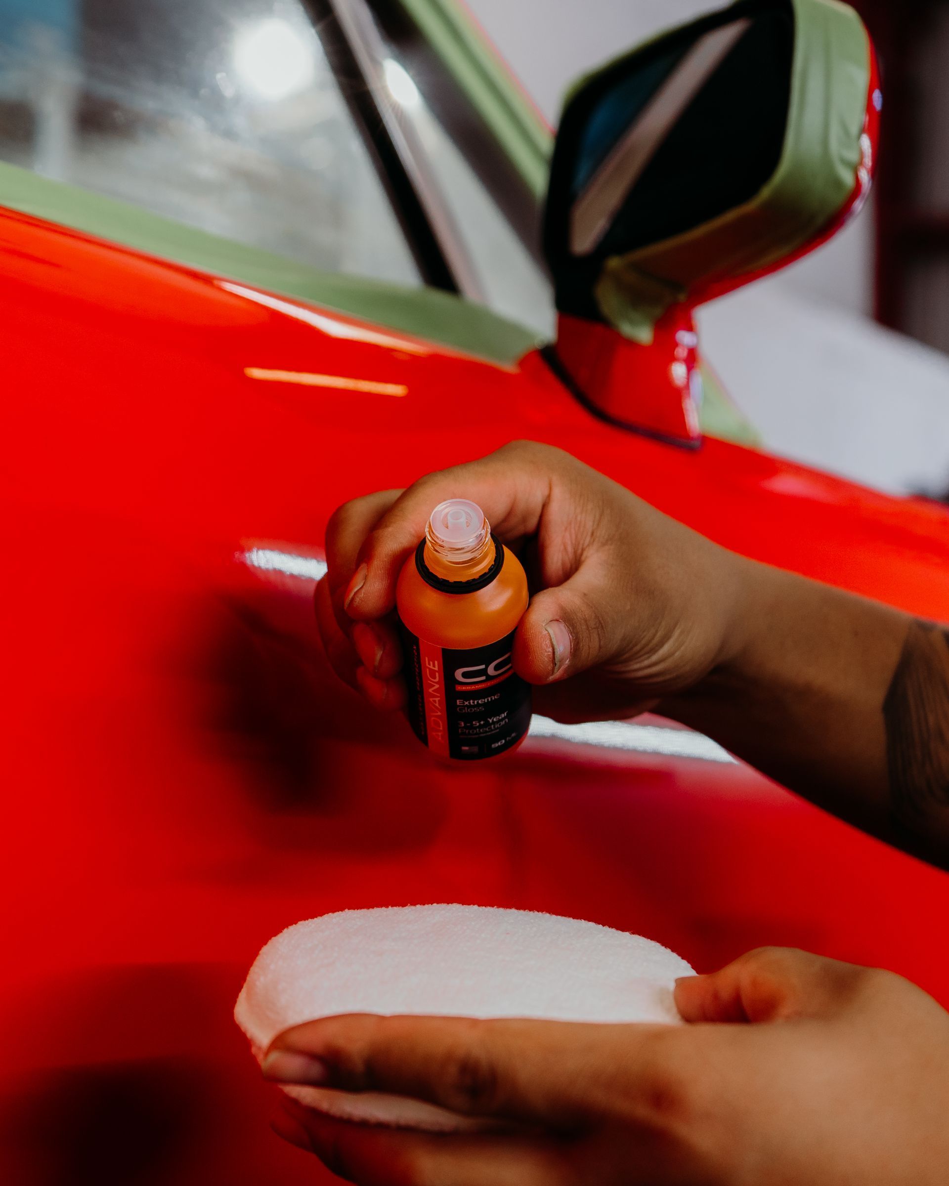 Ceramic on applicator