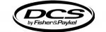 DCS logo with black oval and italic text “DCS by Fisher & Paykel” on a white background