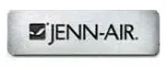 JENN-AIR logo on a silver metallic plaque