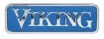 Blue Viking logo with silver lettering in a rounded rectangle.
