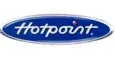 Hotpoint logo in white cursive on a blue oval background