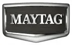 Maytag logo in white letters on a dark gray badge