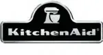 KitchenAid logo in white on a black rectangular background with a small chef-hat icon above the text