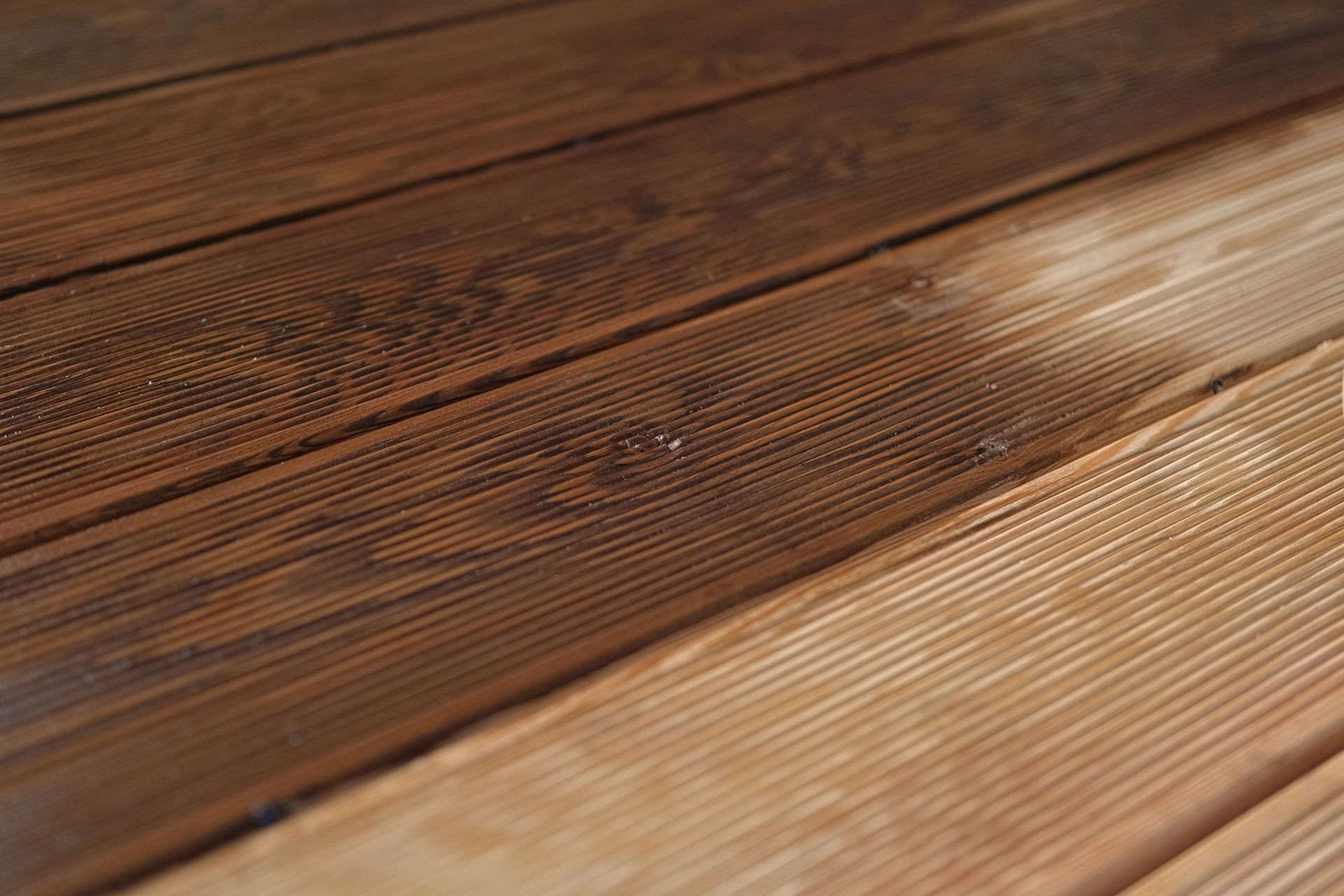Freshly stained deck by Pioneer Painters in Western Massachusetts