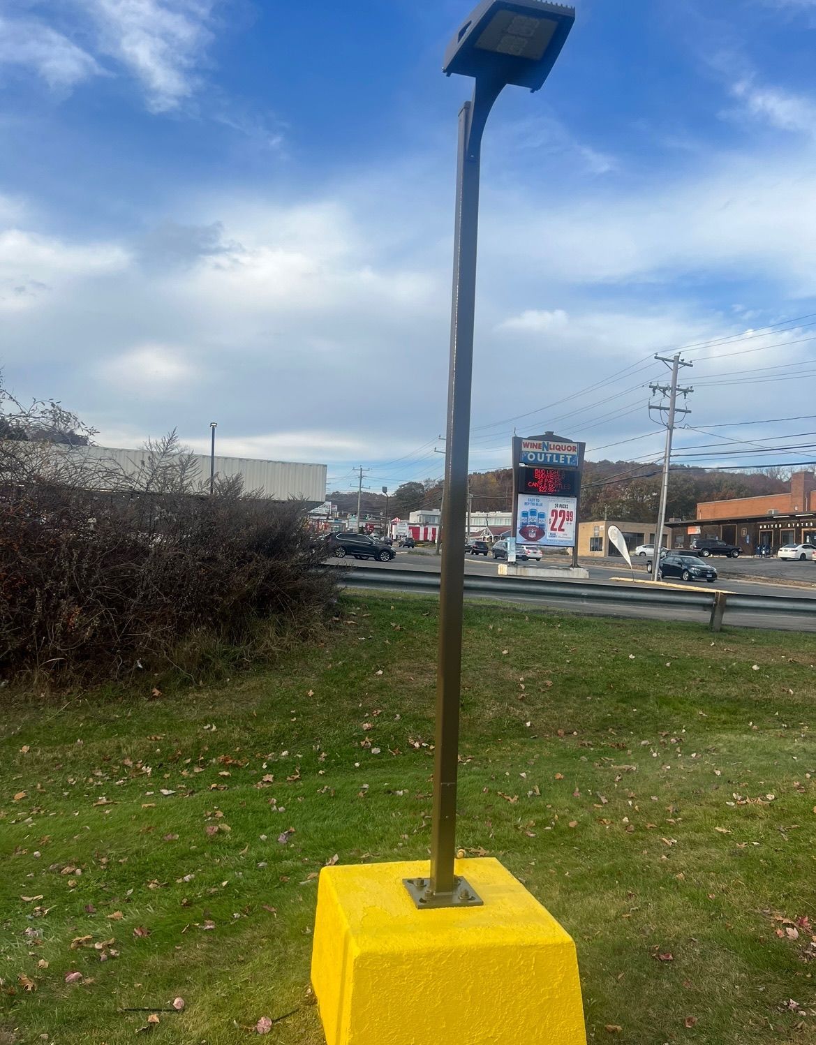 Exterior light post being painted by Pioneer Painters in Longmeadow, MA