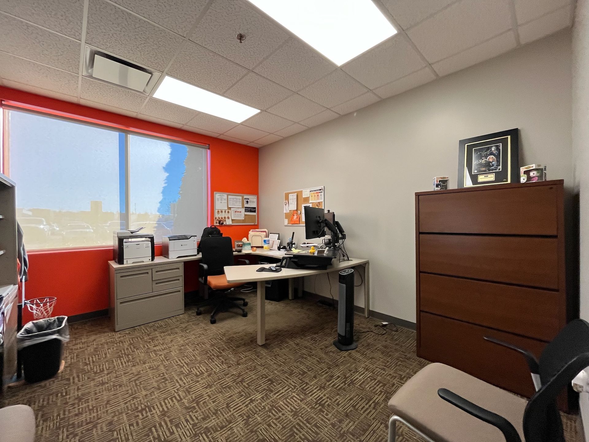 commercial interior office being painted by pioneer painters hadley ma