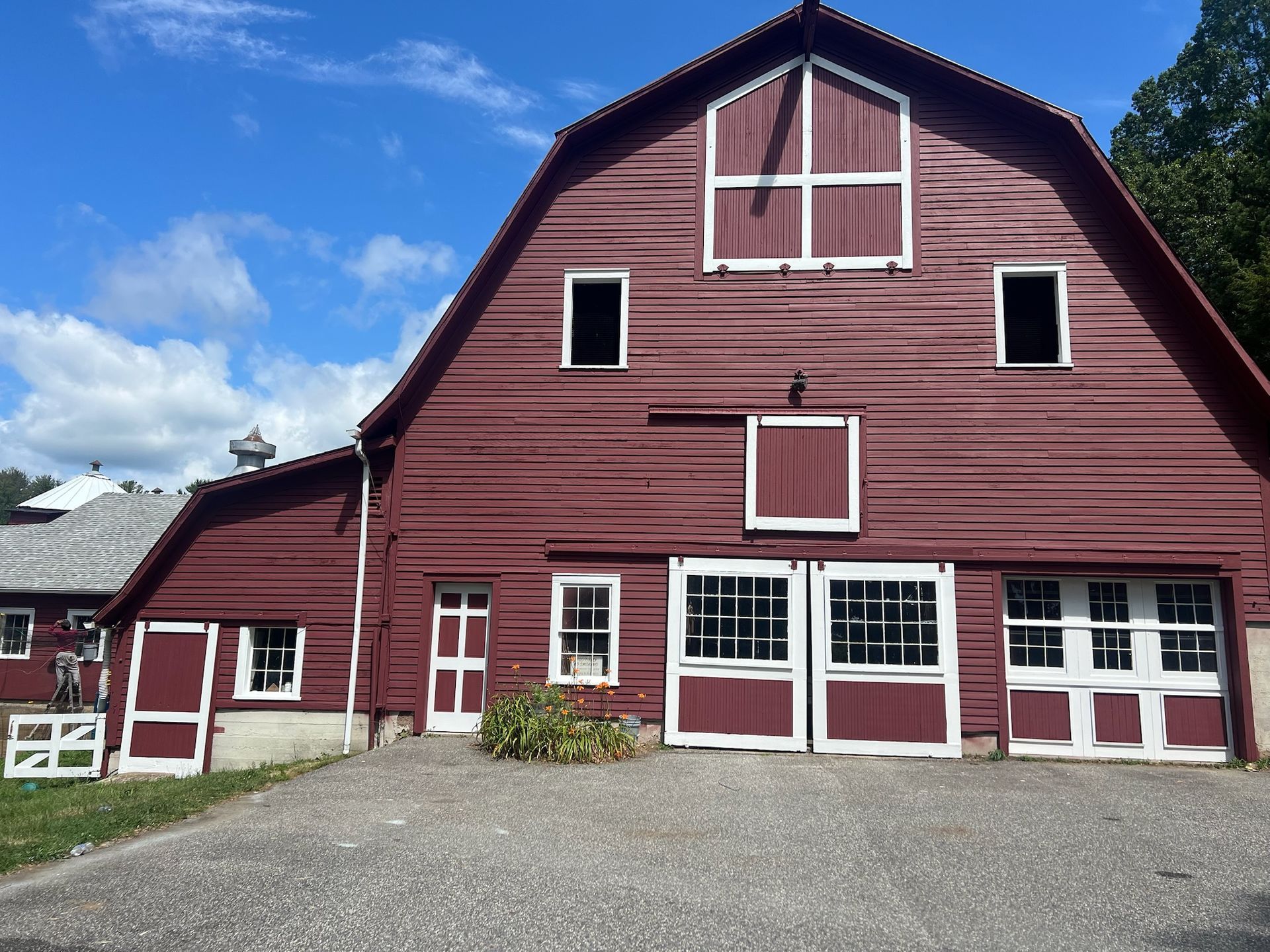 Barn exterior painting by Pioneer Painters in Monson, MA