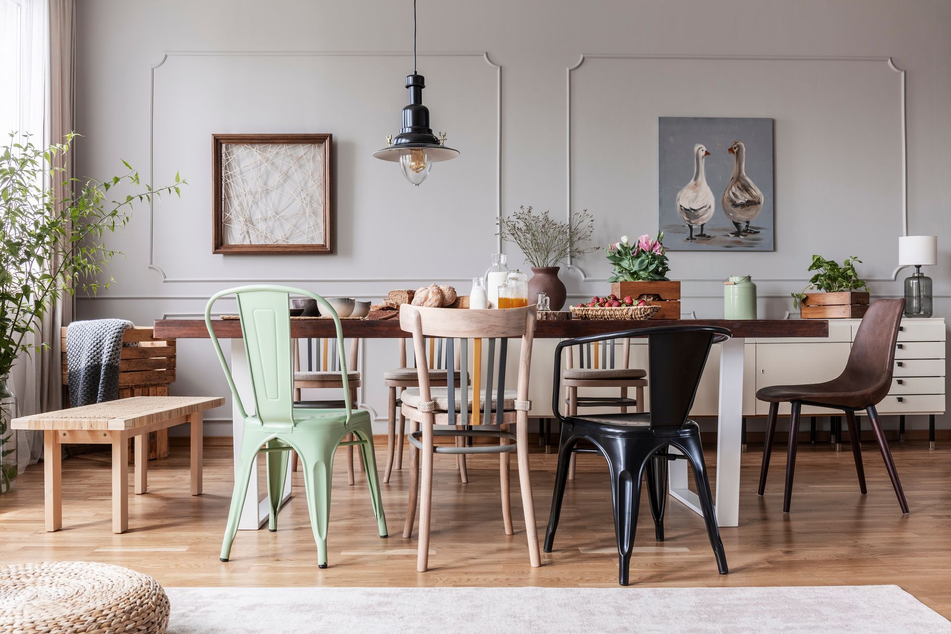 painting wood panels gray tones