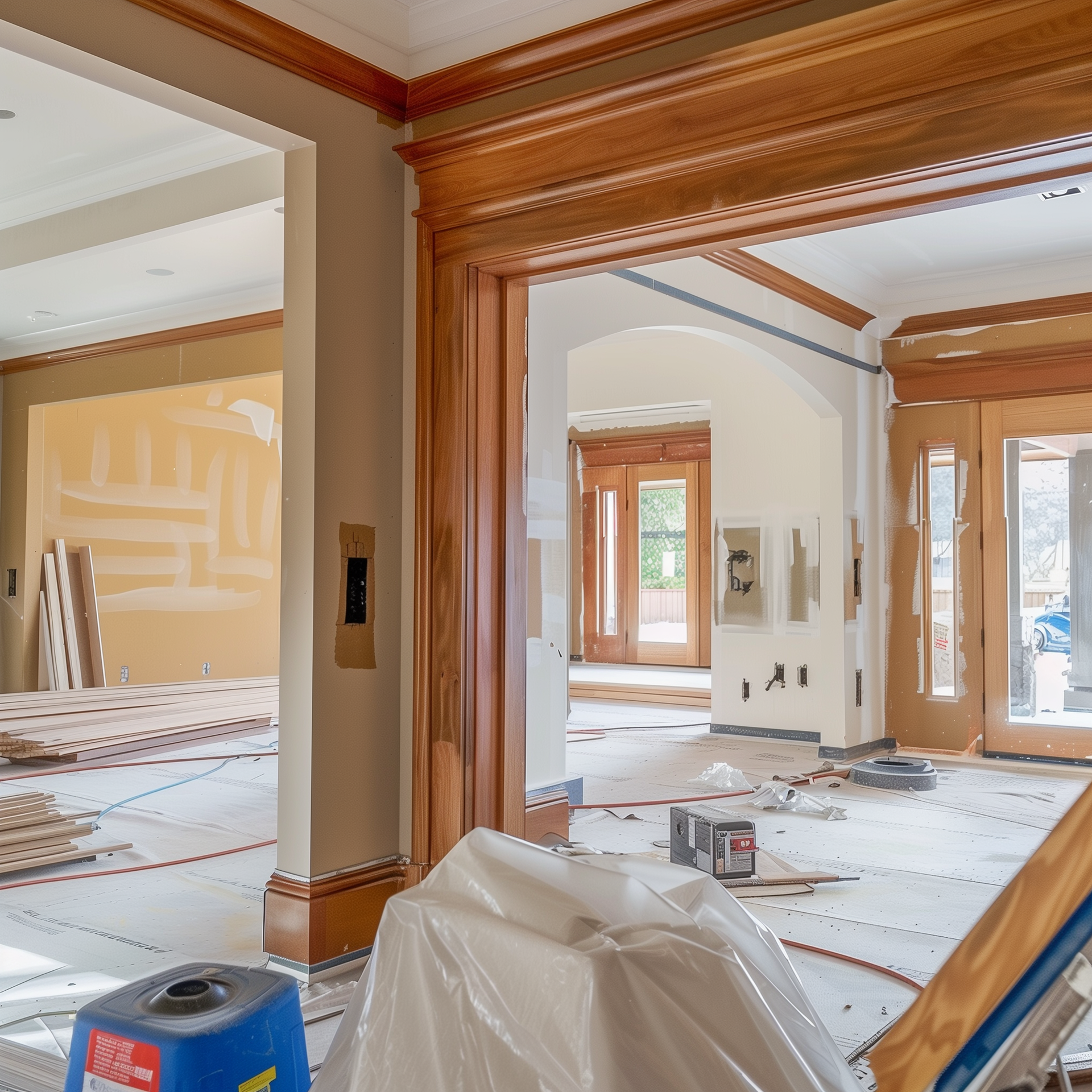 Painting over stain