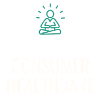 Green line icon of a person meditating with rays above their head on a white background