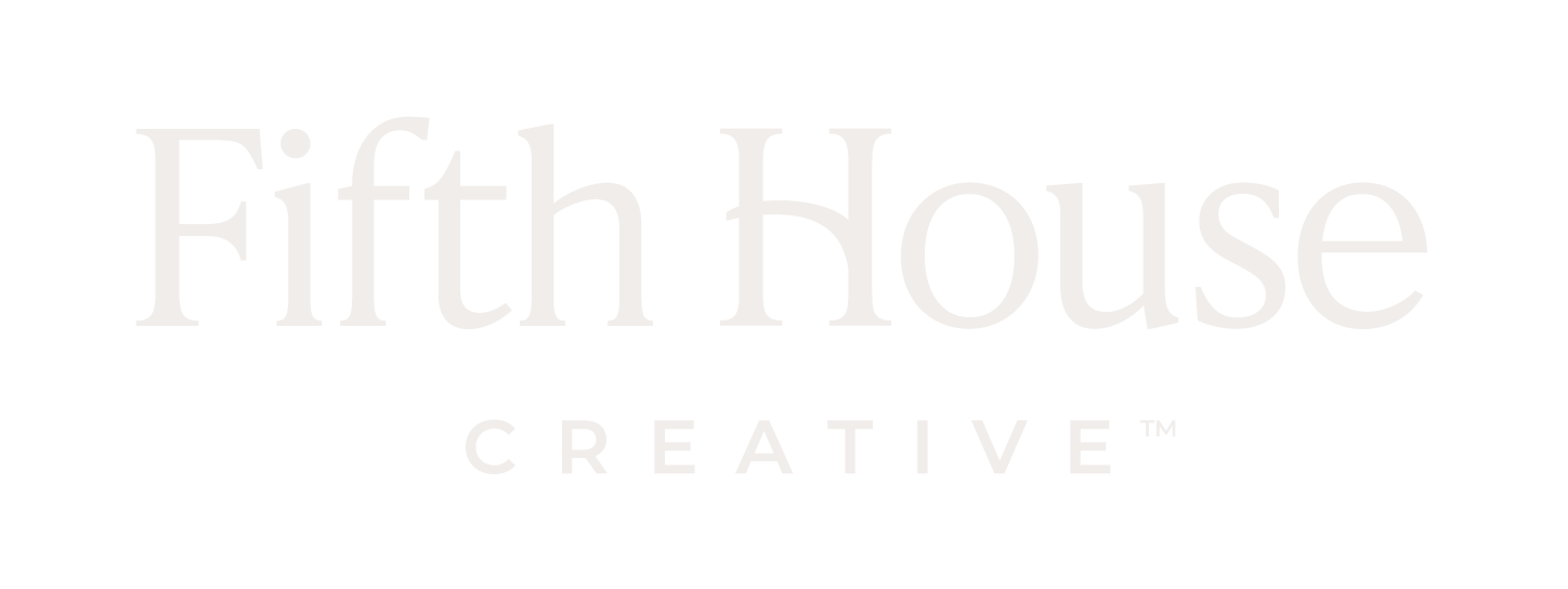 Fifth House Creative logo in light gray serif text