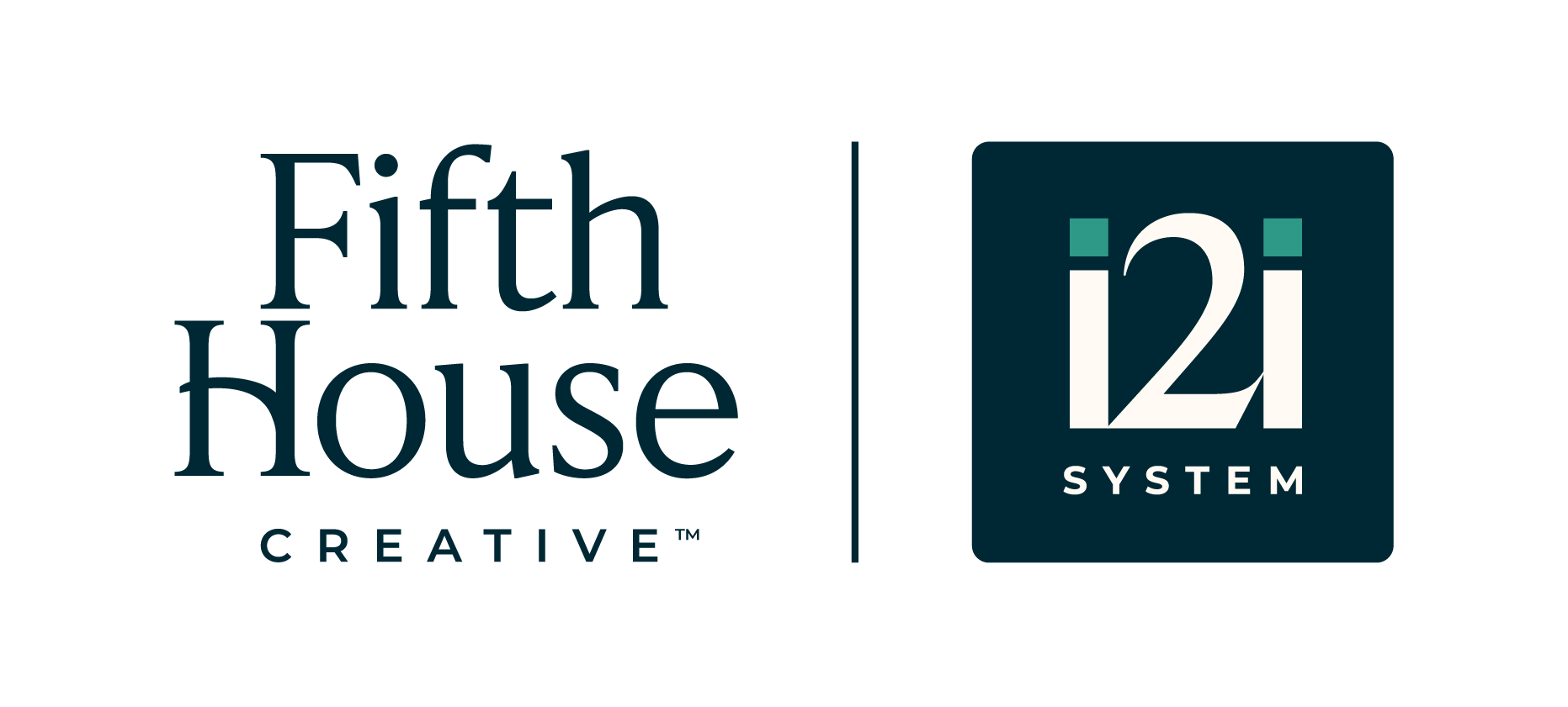 Fifth House Creative and i2 System logos on a white background, separated by a vertical line.