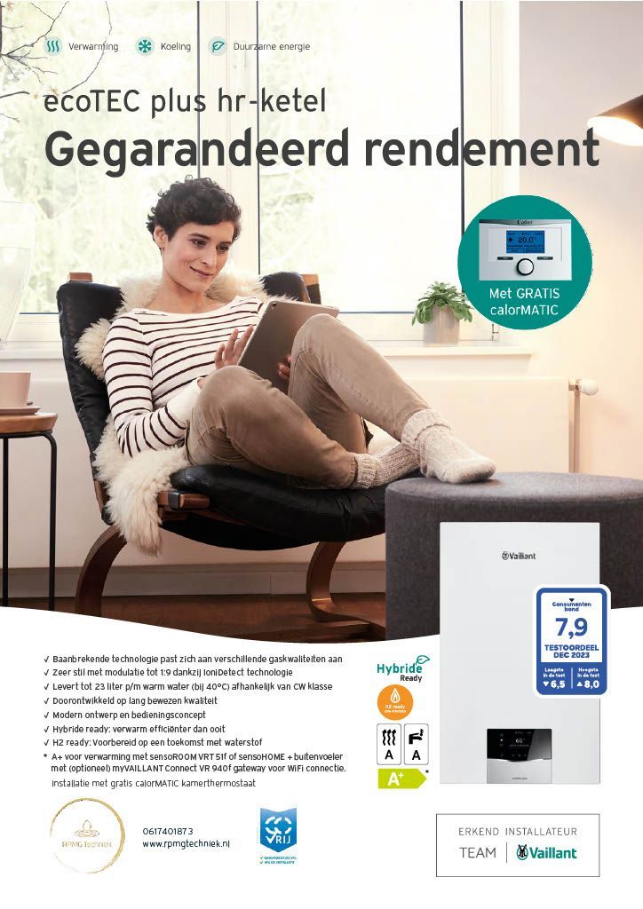 Vaillant ecoTEC plus hr-ketel aanbiedings folder