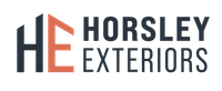 Horsley Exteriors horizontal logo in full color