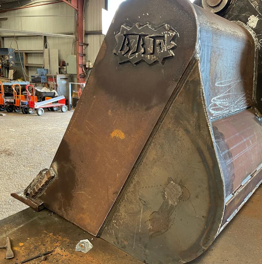 Back View of Excavator Bucket — Arc Attack Fabrication in Woolgoolga, NSW