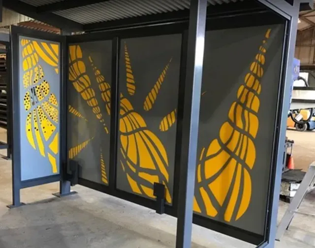 Bus Waiting Cover With Shell Design — Arc Attack Fabrication in Woolgoolga, NSW