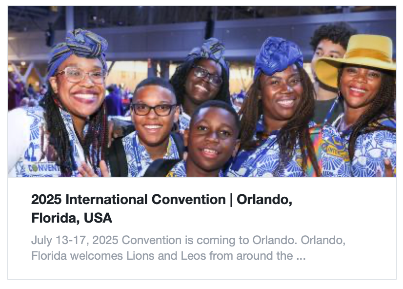 A group of people posing for a picture with the caption 2025 international convention orlando florida usa
