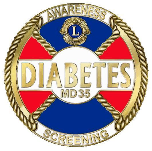 Diabetes awareness badge with text 