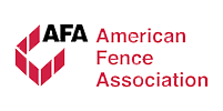 AFA American Fence Association logo in red and black text with geometric red icon