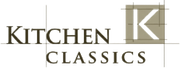 Kitchen Classics logo with black text and a tan square featuring a white K
