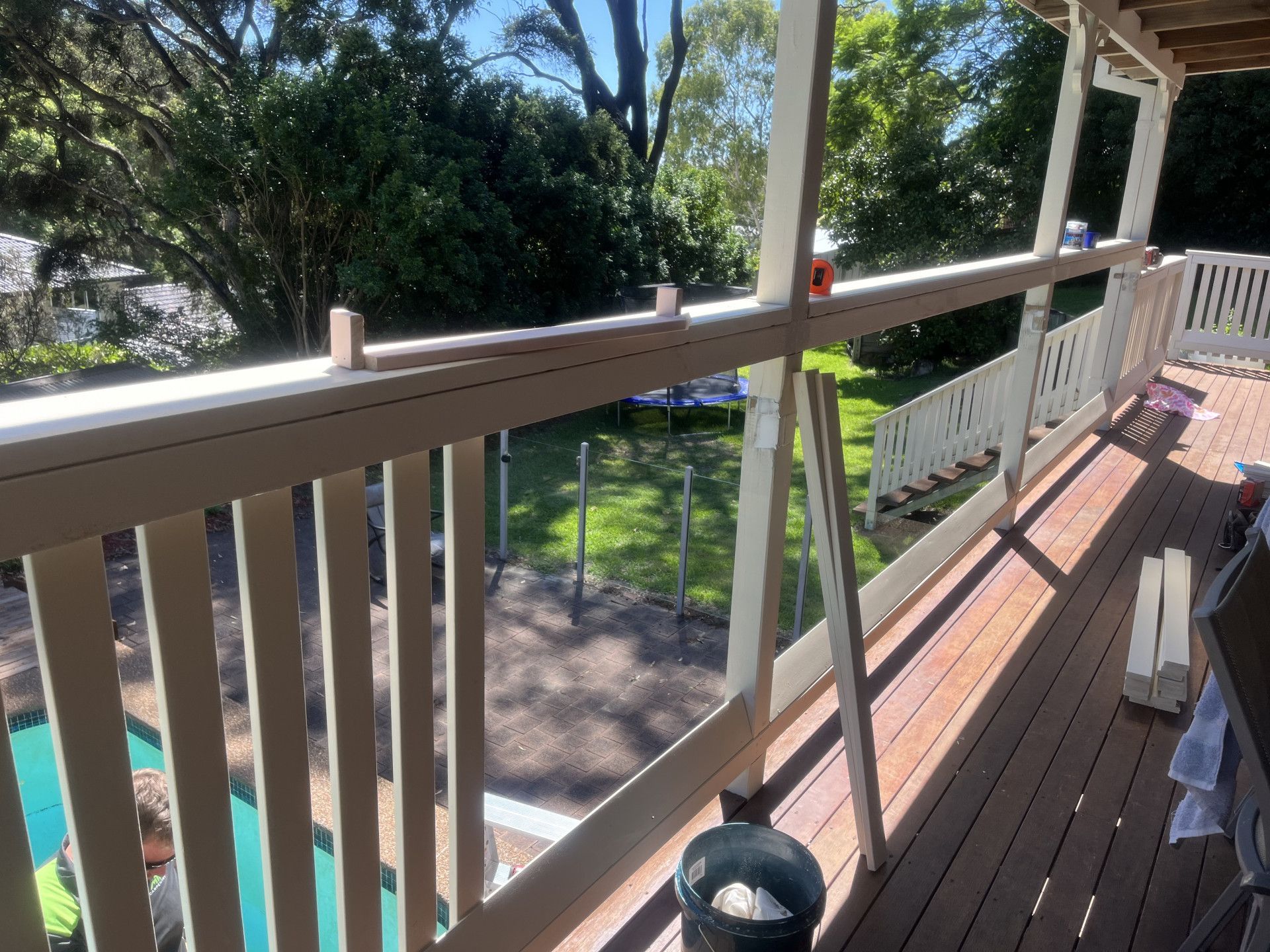 Deck With a View of a Pool and Trees — TM Built Construction In Cessnock, NSW