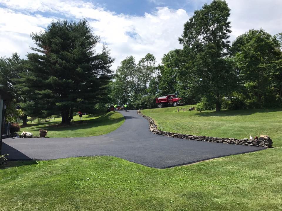 Podrazil Paving Long Driveway Paved Port Crane — Binghamton, NY — Podrazil Paving