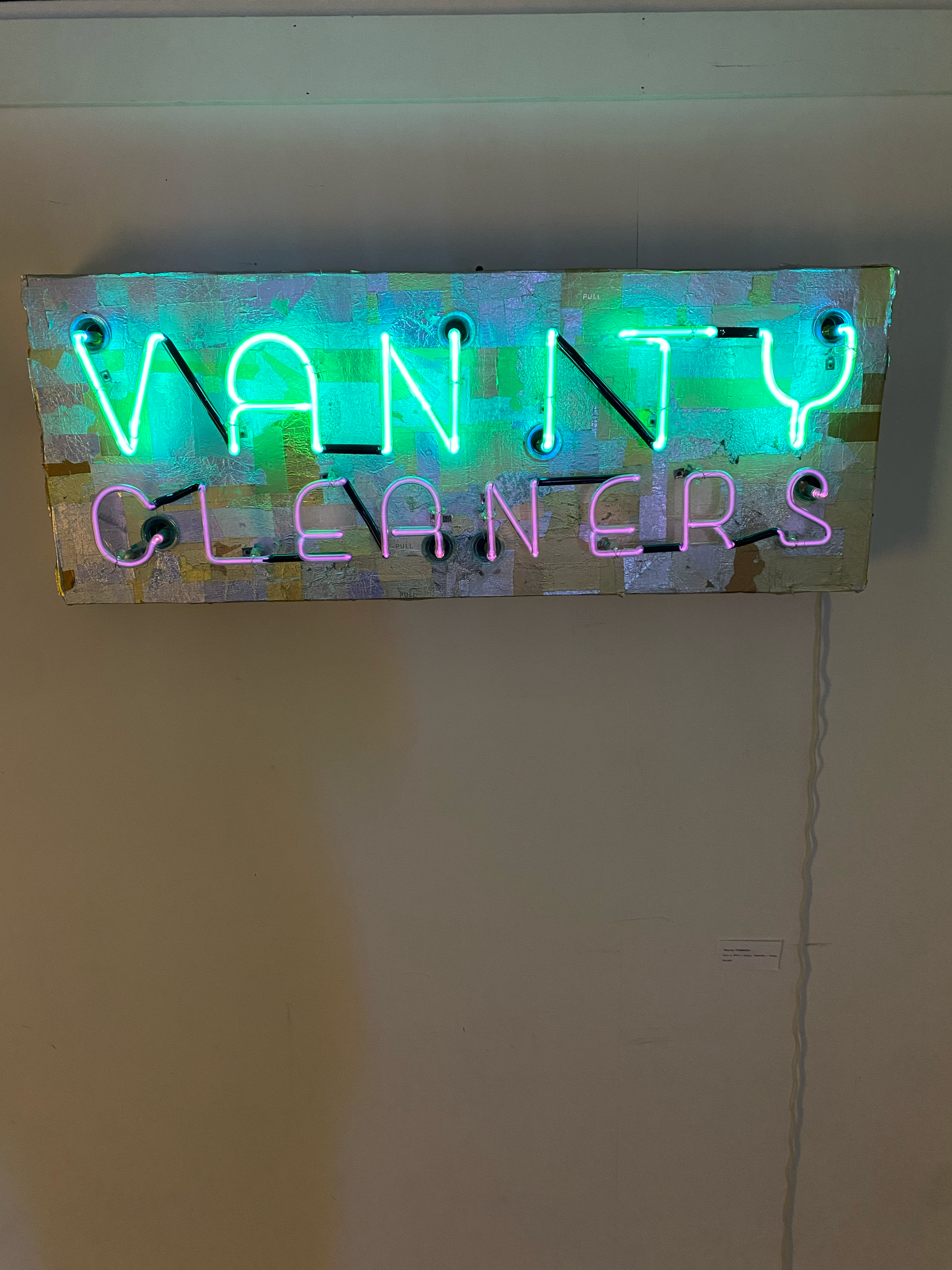 Neon sign by Yale Wolf: 