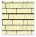 Cream-colored shingle roof pattern with horizontal rows and weathered texture