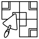 Black-and-white maze with a mouse cursor selecting a path