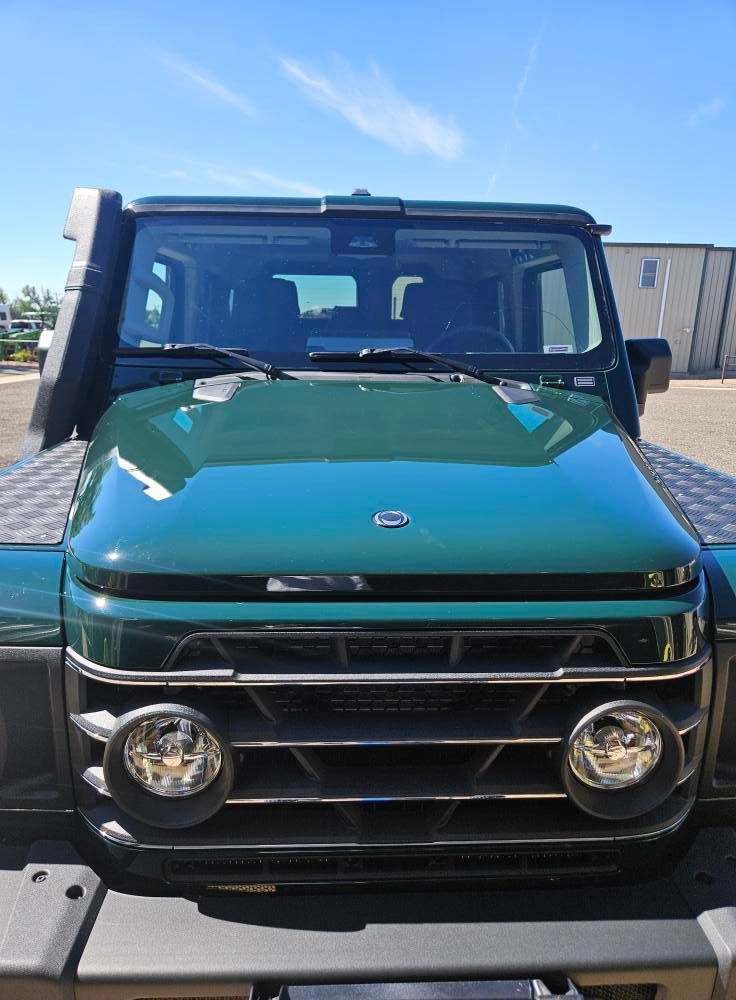 green vehicle after detailing