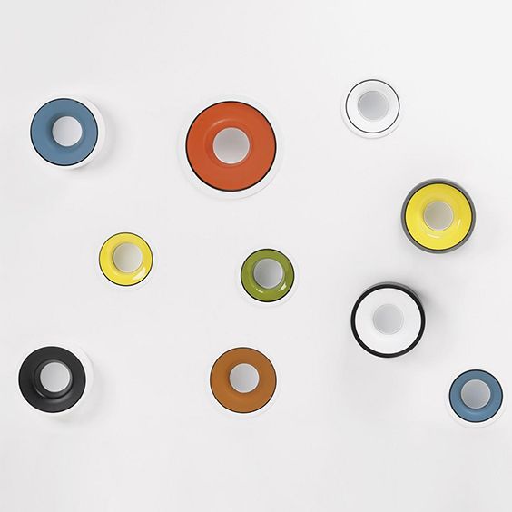 organic shaped and colorful downlights