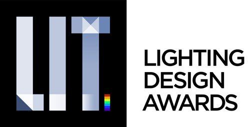 Logo of the LIT Lighting Design Awards with bold text and a minimalist design
