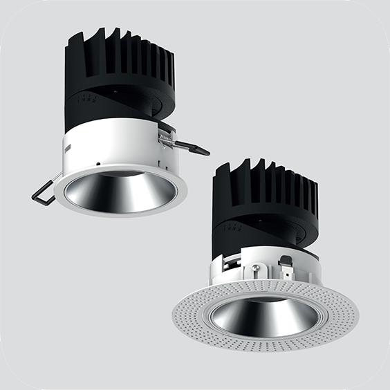 different reflectors downlights