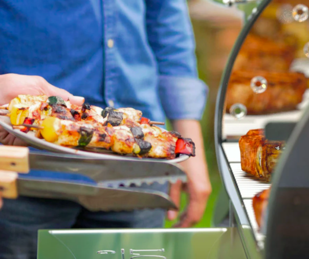 cooking on grill