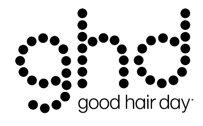 Un logo noir et blanc pour la journée des cheveux ghd