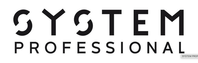 Le logo du système professionnel est en noir et blanc.