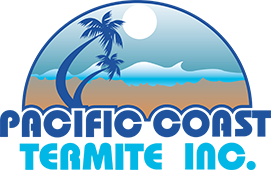 Logo: Palm trees on beach under a blue sky, text