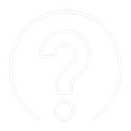 Light gray question mark icon inside a circular outline on a white background
