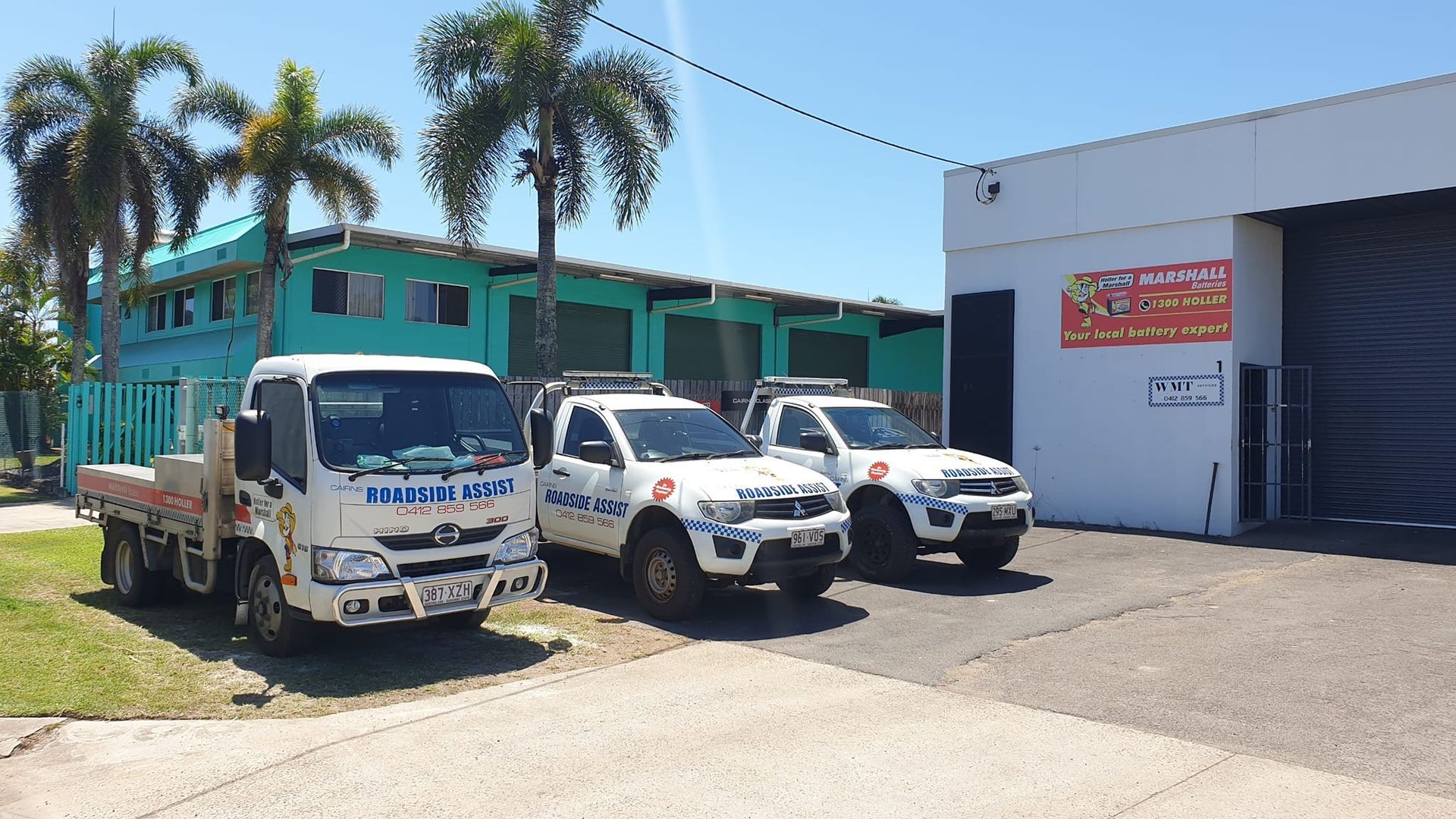 3 Trucks Are Parked On A Driveway— Cairns Roadside Assist In Kuranda, QLD