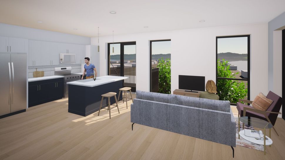 Emera apartments living room rendering