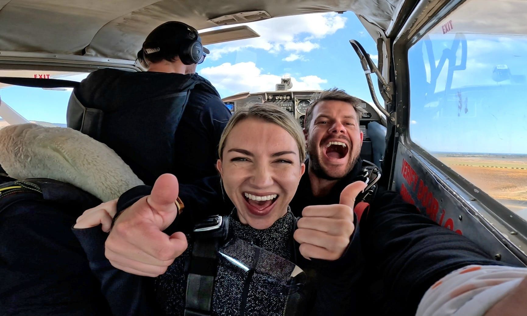 Taking off, so happy