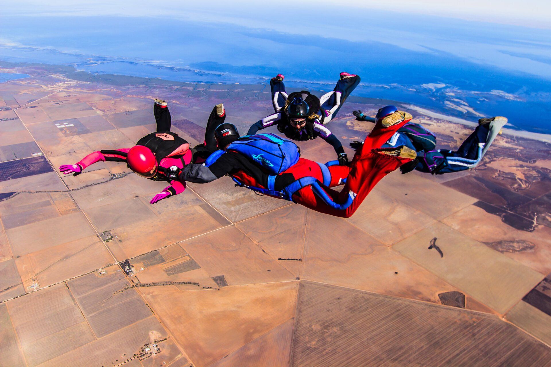 four way formation skydive
