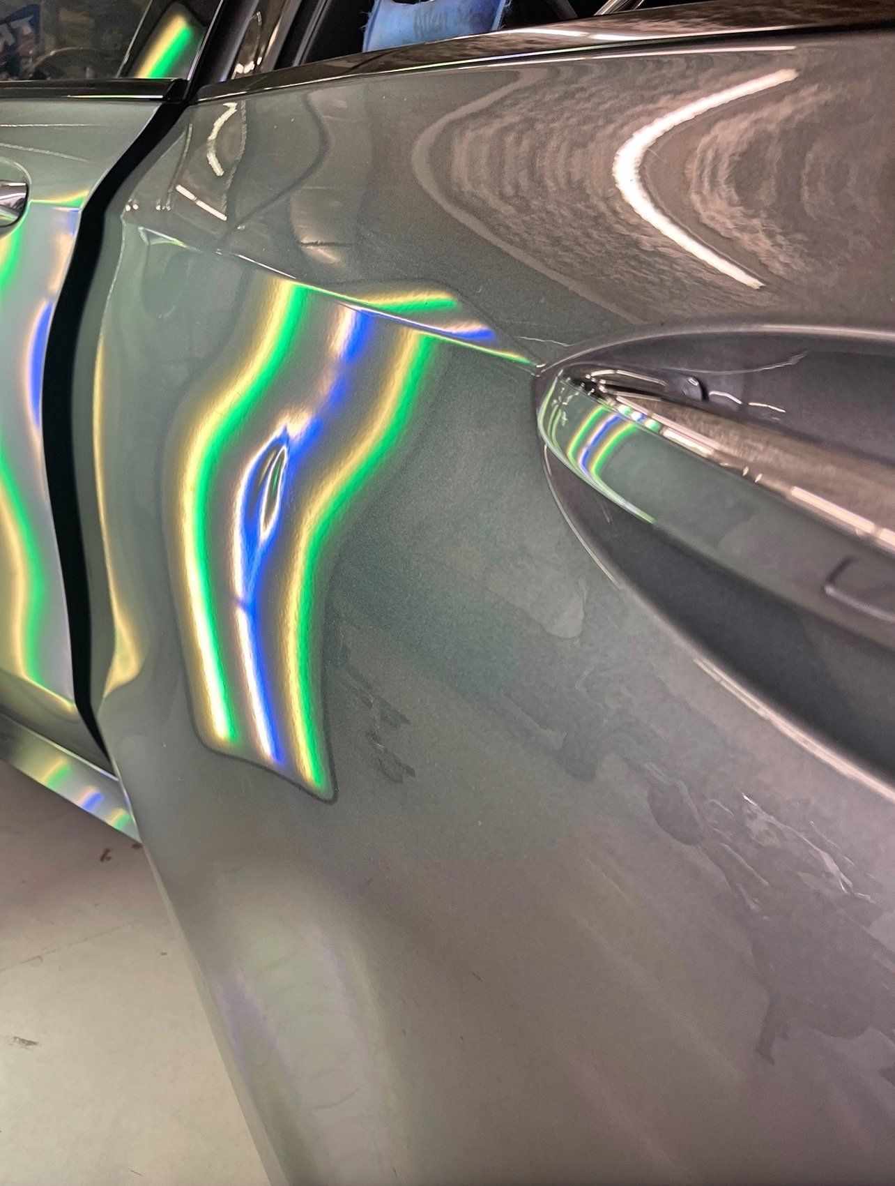Before dent door – Lubbock, TX – A.S. Dent Shop LLC