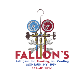 A logo for fallon 's refrigeration heating and cooling