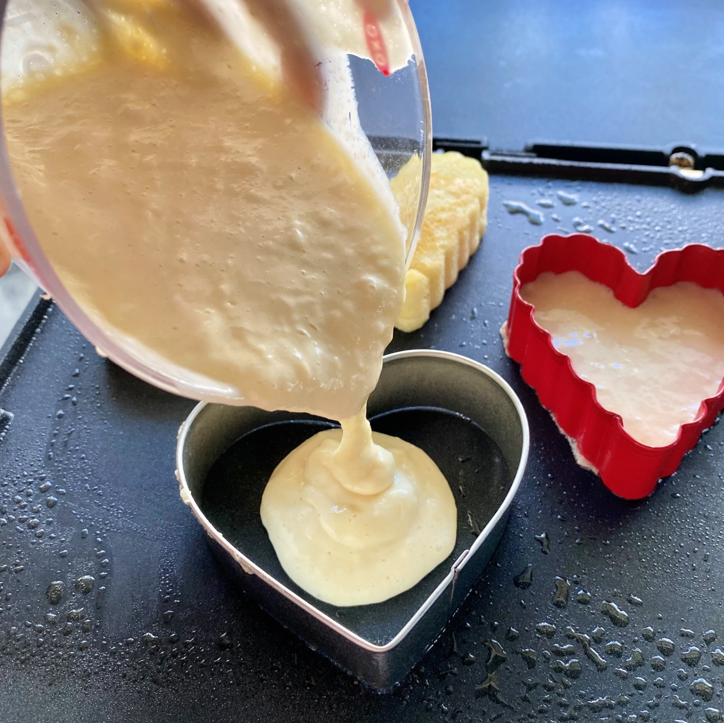 Shaped pancakes with cookie cutters
