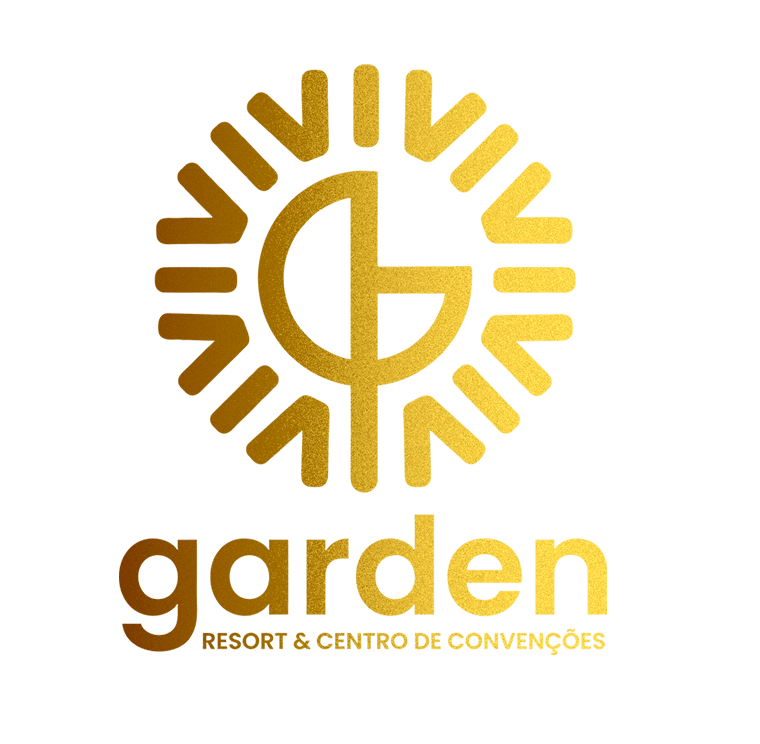 A logo for garden resort and centro de convencoes