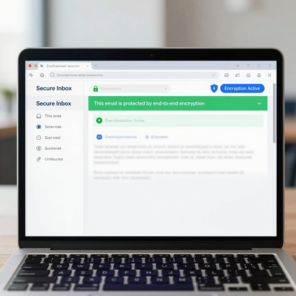 Laptop displaying a web dashboard with a green success banner and left sidebar menu